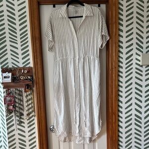 A New Day White and Black Striped Garment